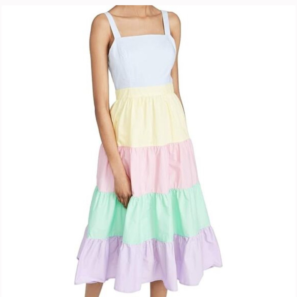 English Factory women’s size small Colorful Tiered Dress- midi